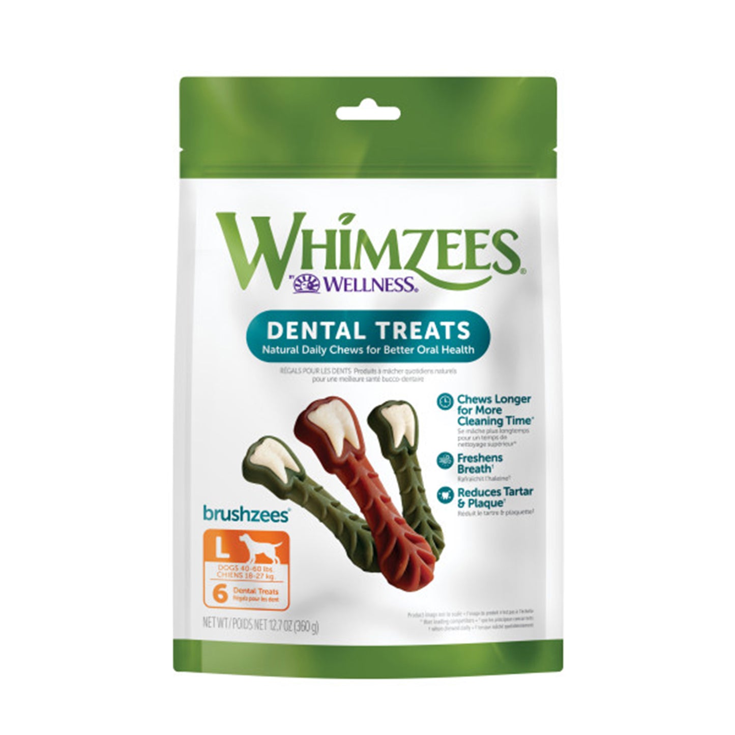 Whimzees Brushzees for Large Dogs (Original) 6 Units