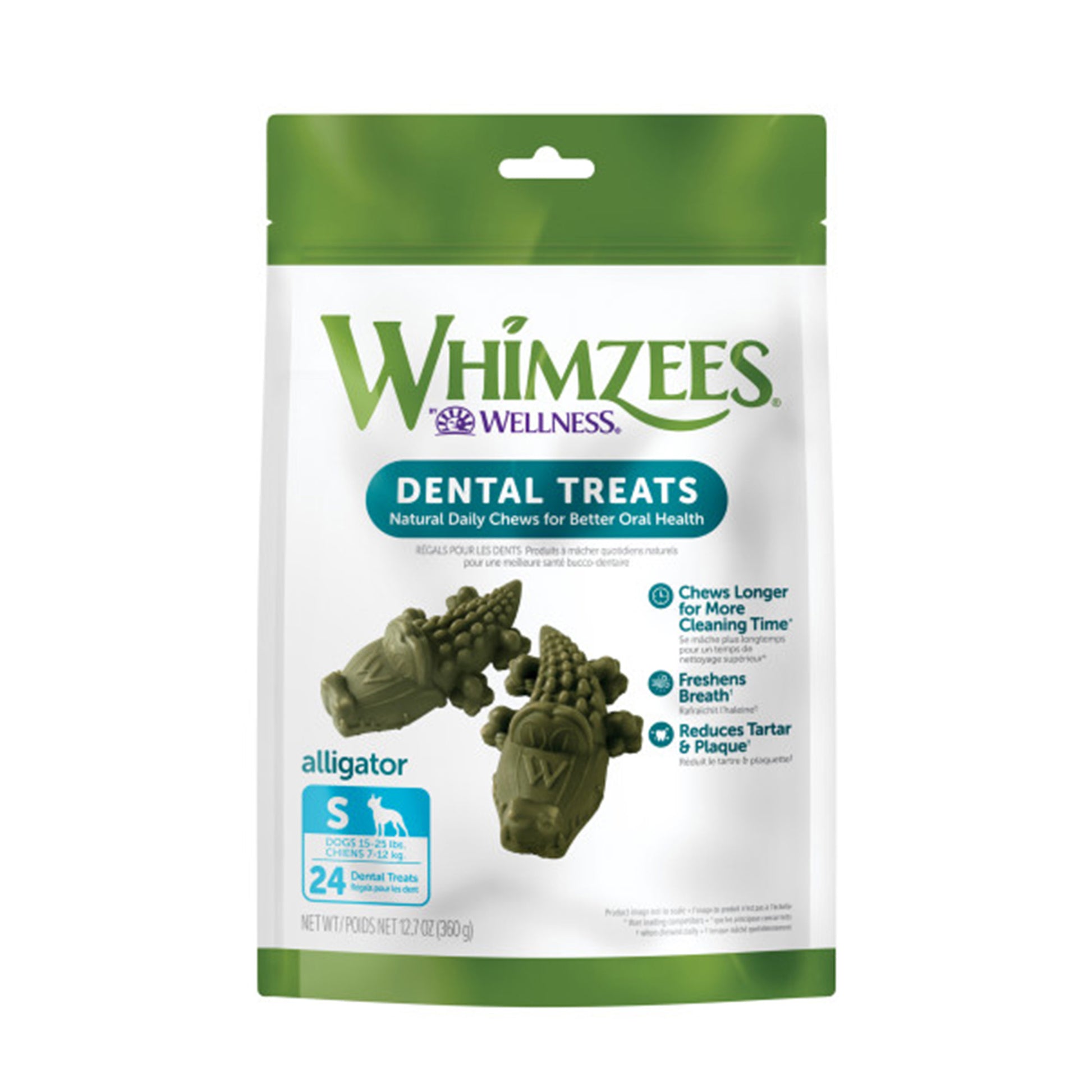 Whimzees Alligator for Small Dogs (Original) 24 Units