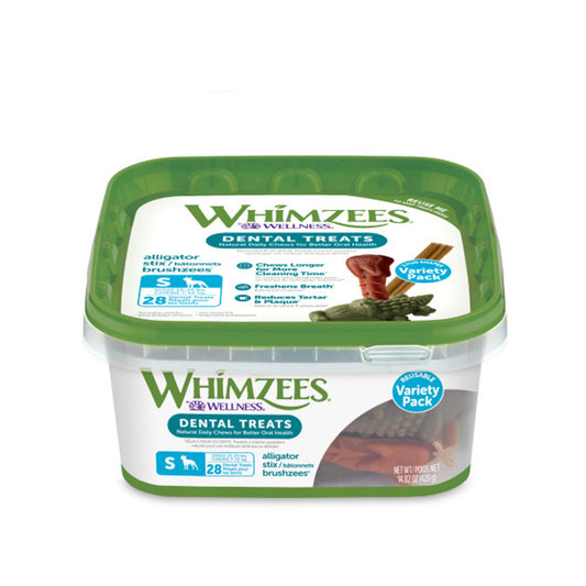 Whimzees Dental Treats for Small Dogs Variety Pack (Original) 56 Units