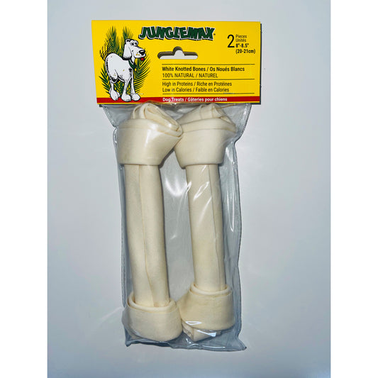 Treat White Knotted Bone for Dogs (Original) 2 x 20 - 21 cm