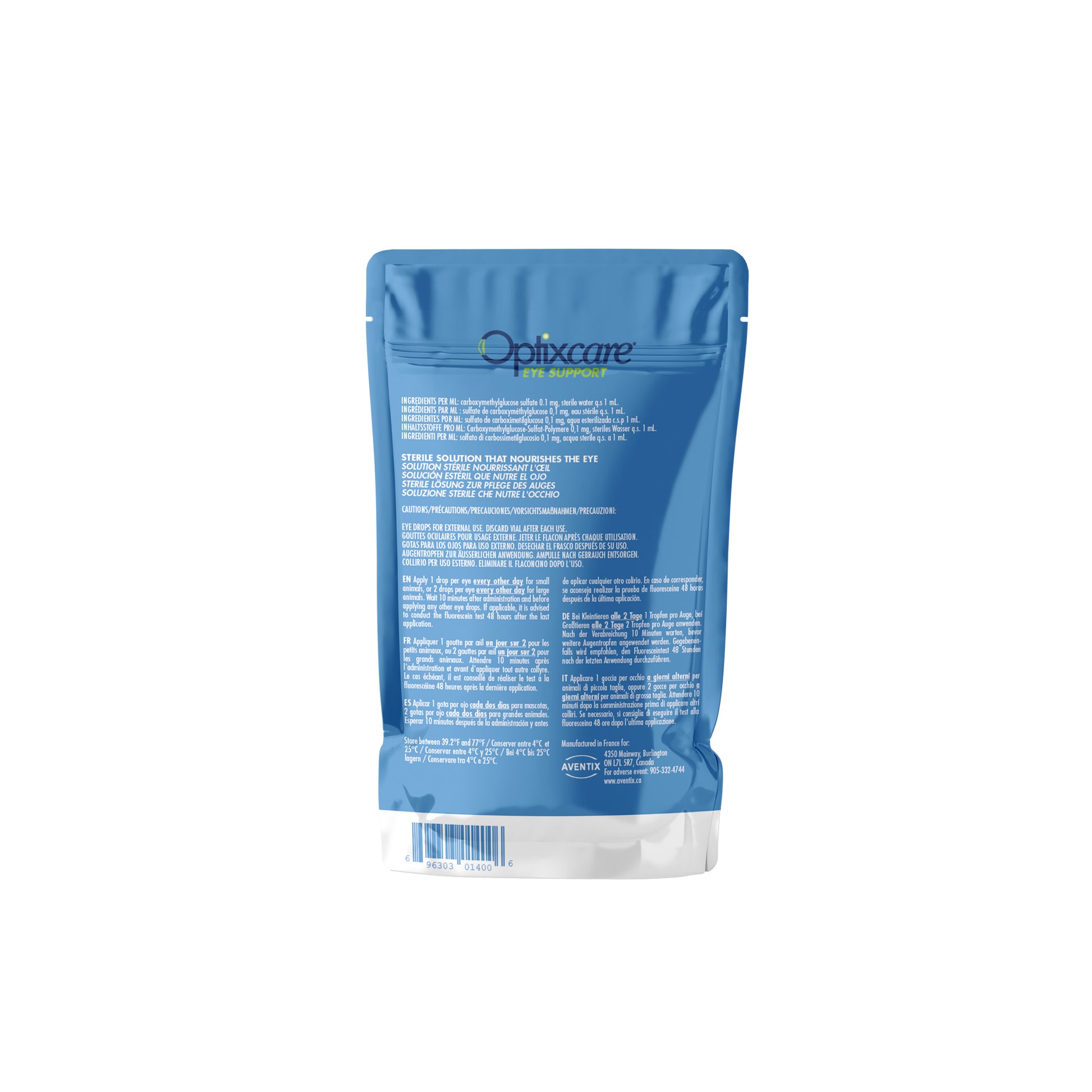 Optixcare Eye Support Eye Drops Unidoses for Cats Pack of 5, 0.33 mL - additional product view 2