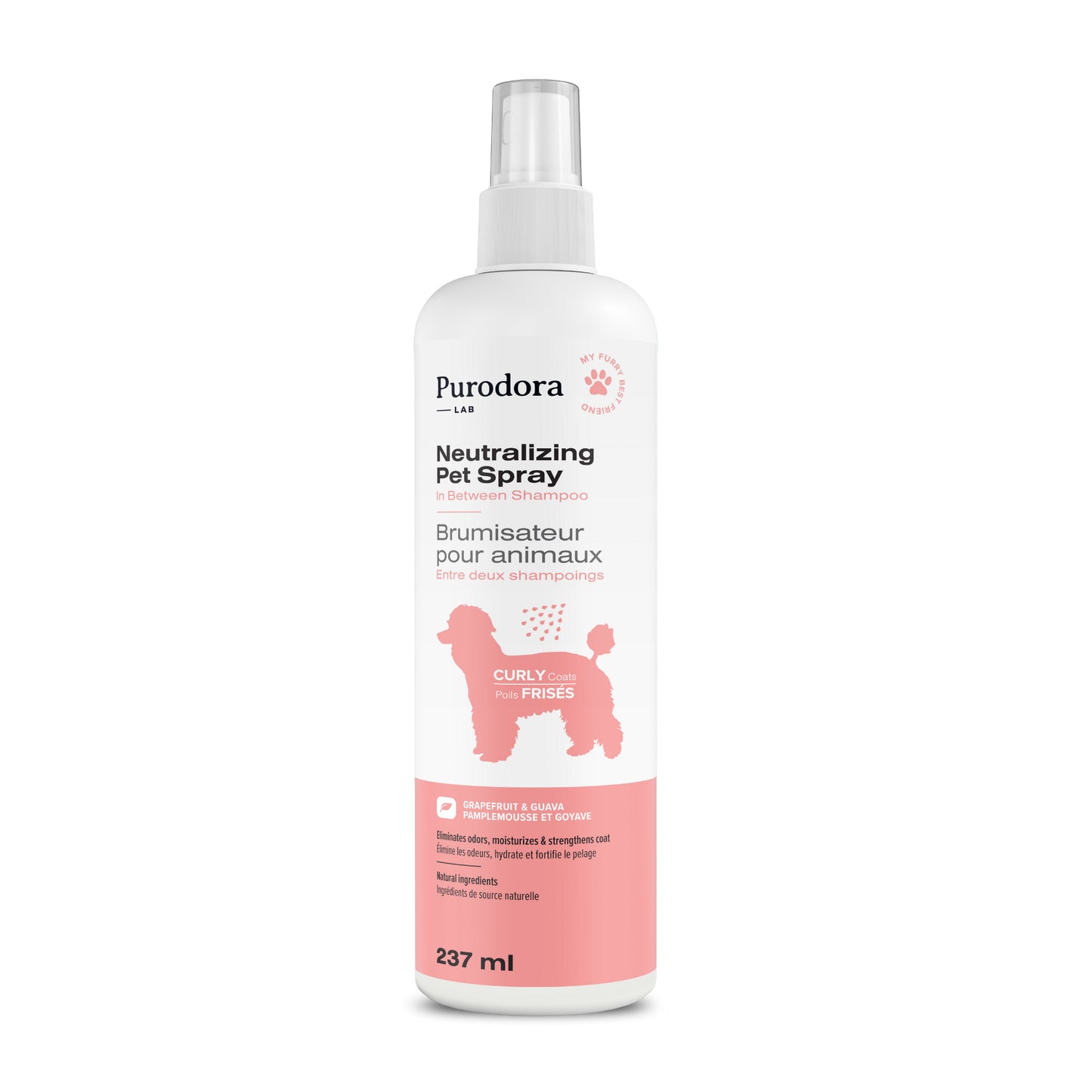Neutralizing Pet Spray for Curly Coats 237 mL Spray Bottle
