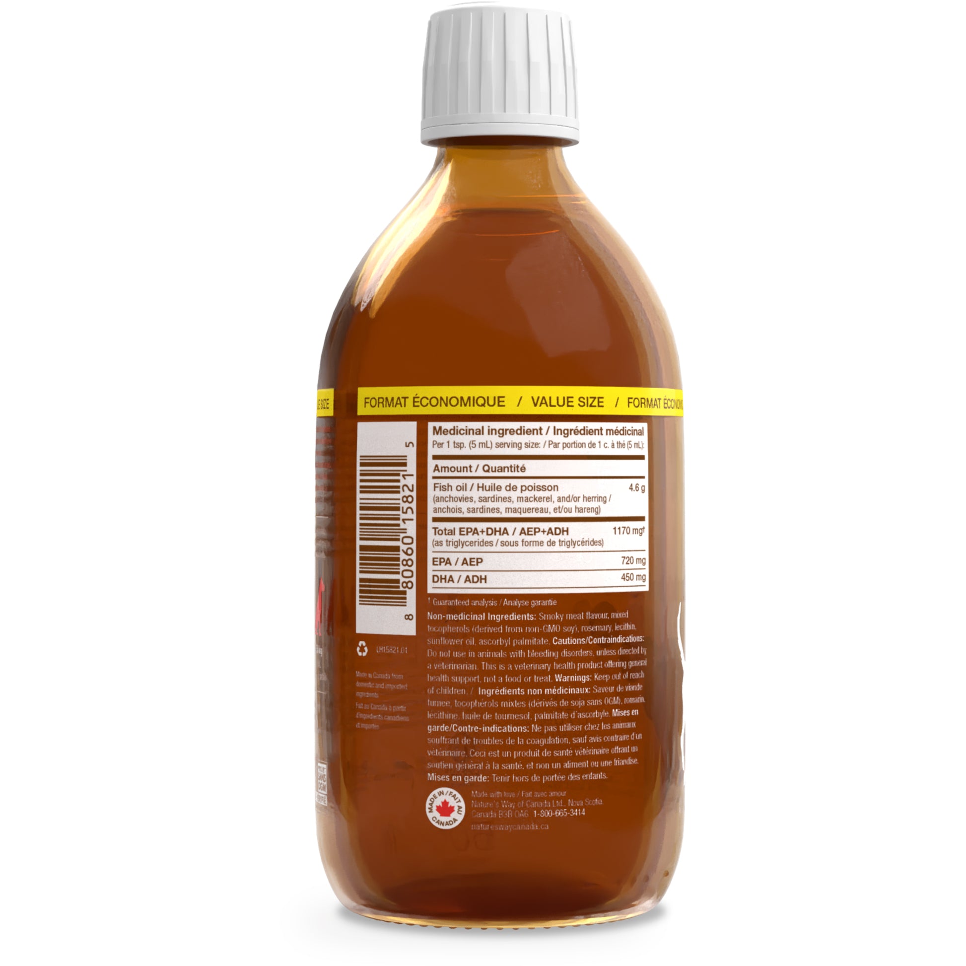 NutraSea Omega - 3 Canine for Dogs (Smoky Meat) 500 mL Bottle - additional product view 2