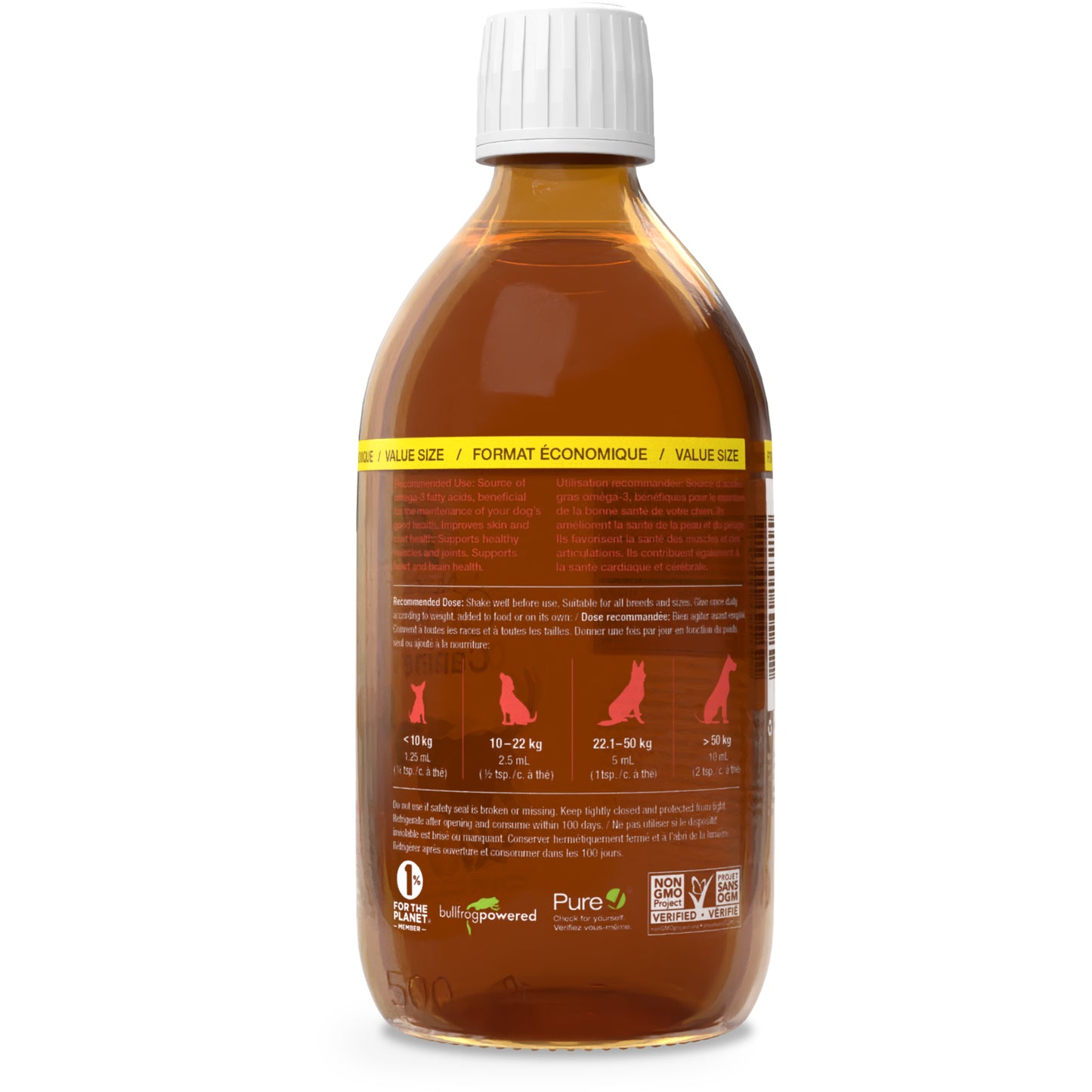 NutraSea Omega - 3 Canine for Dogs (Smoky Meat) 500 mL Bottle - additional product view 3