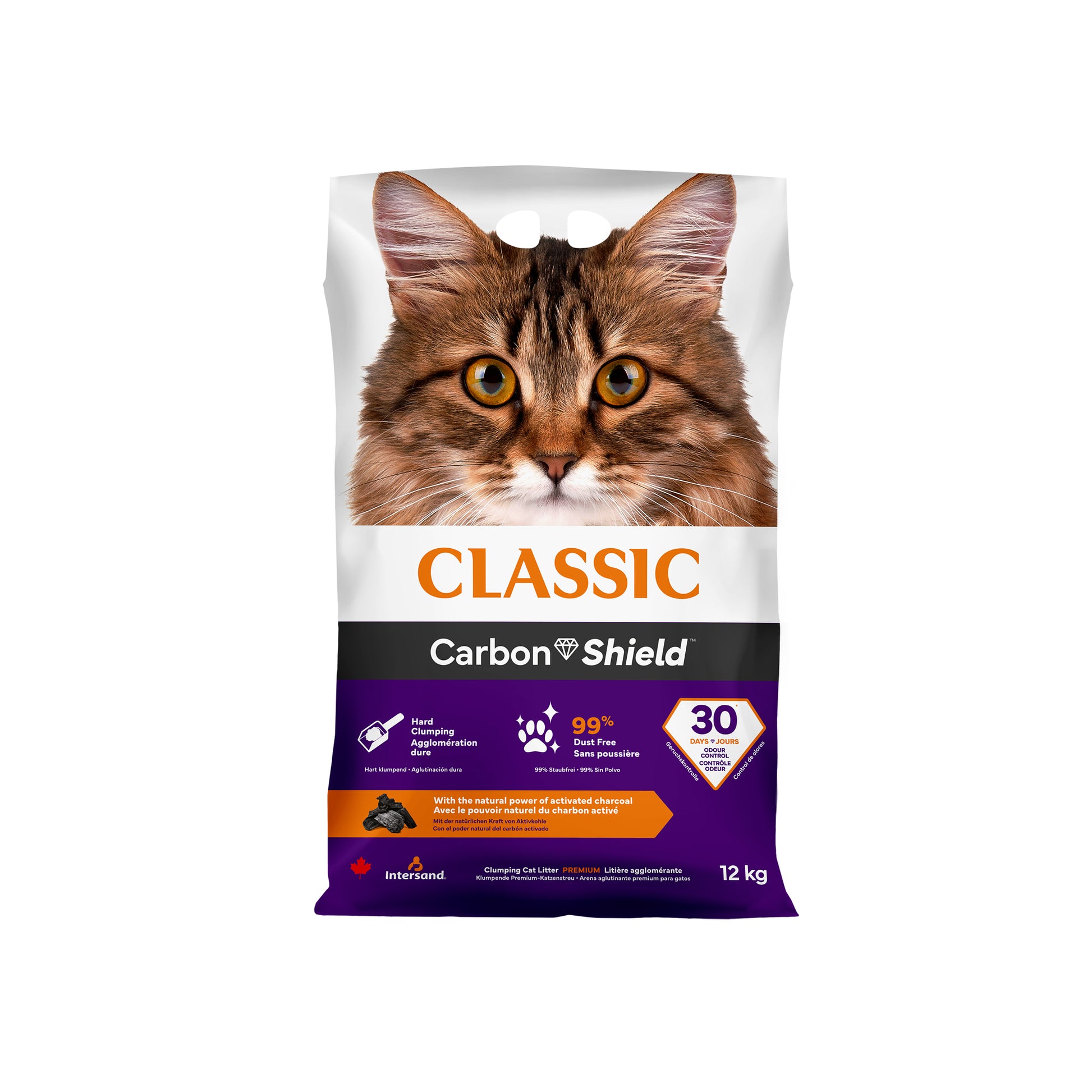 Litter Classic Carbon Shield Unscented for Cats 12 kg Bag