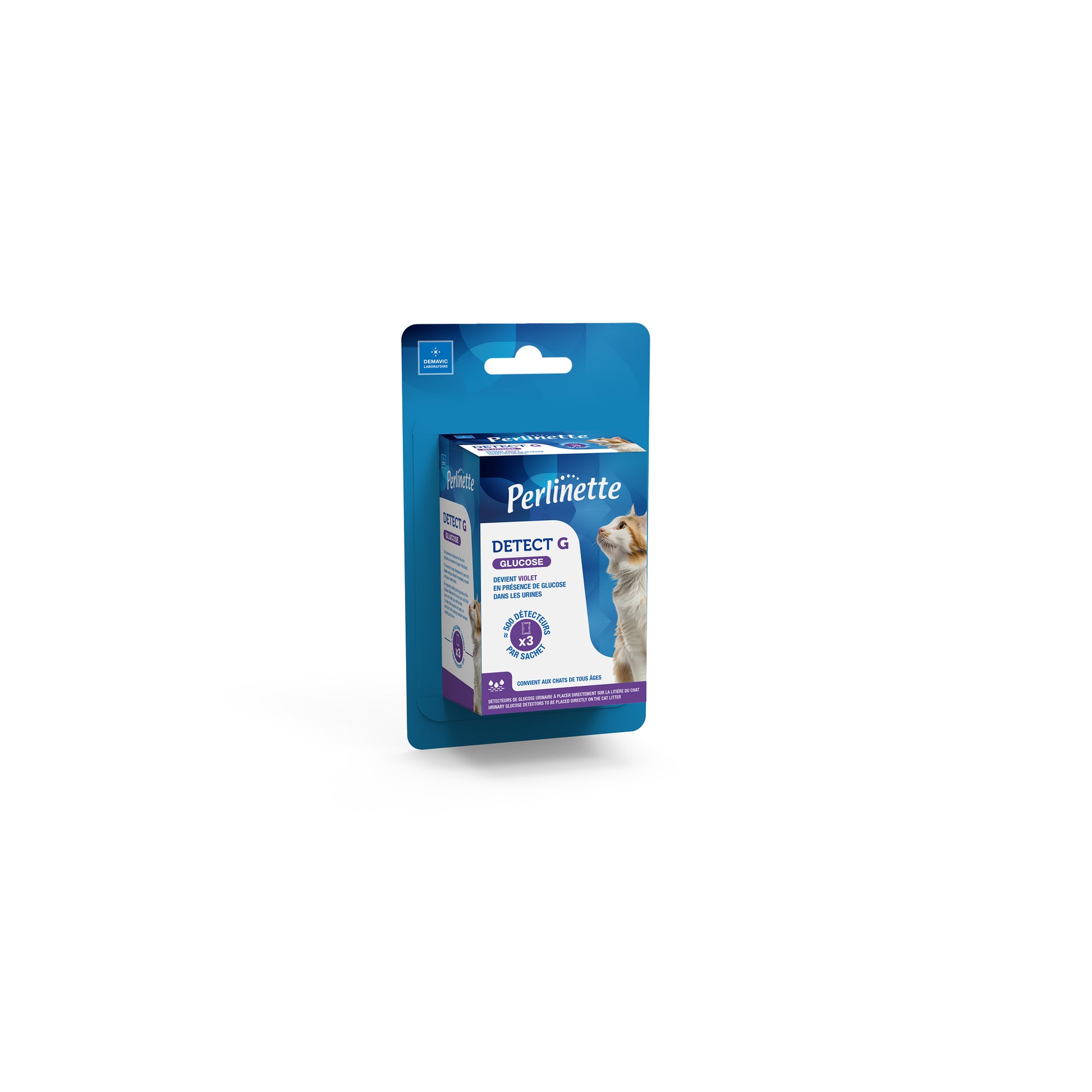 Detect g Urinary Glucose Detectors Perlinette for Cats Pack of 3