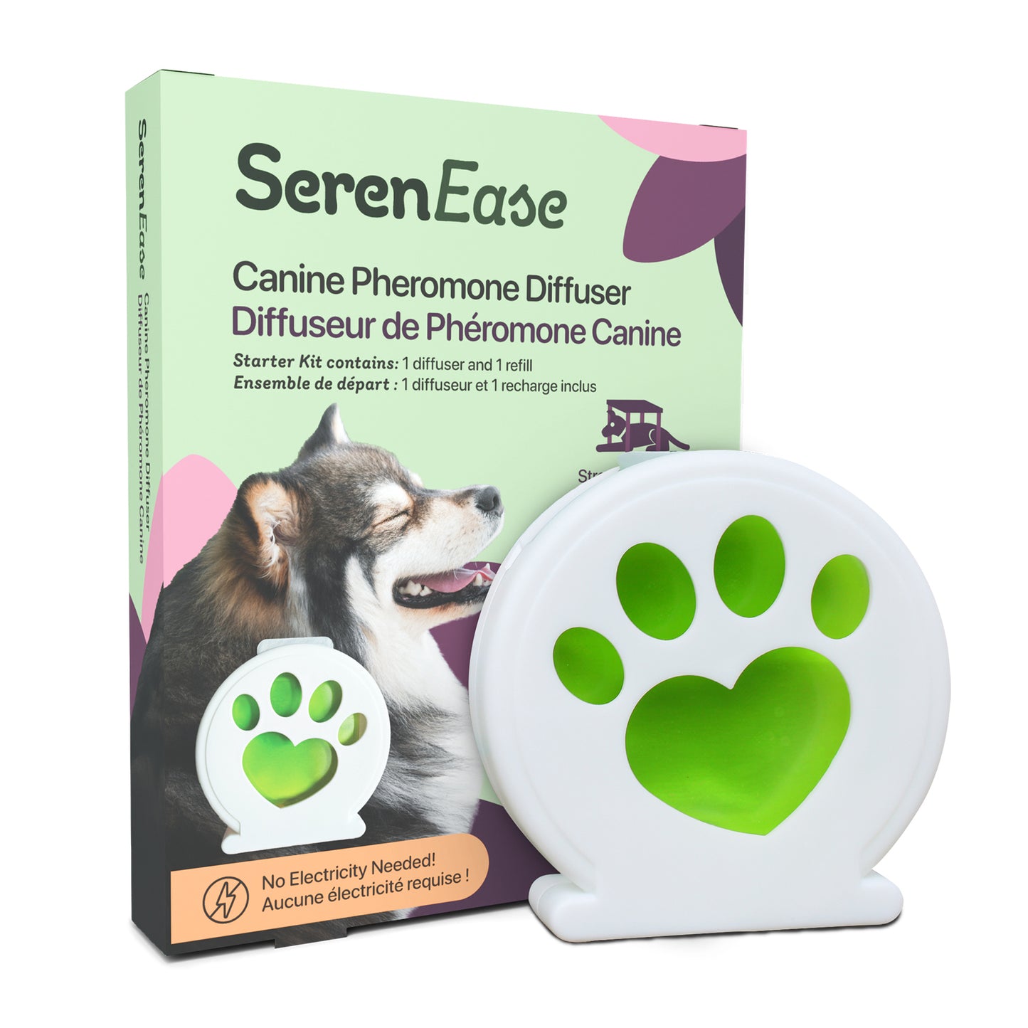 SerenEase Pheromone Diffuser Starter Kit for Dogs 1 Kit