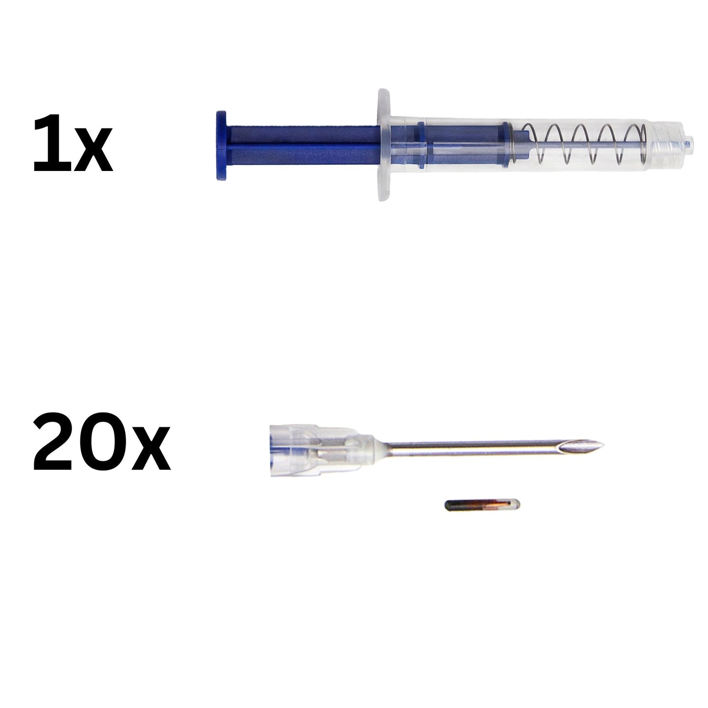 Microchip Identrac ISO with Reusable Implanter Box of 20 Microchips 1.41 Mm x 8.3 Mm - additional product view 2