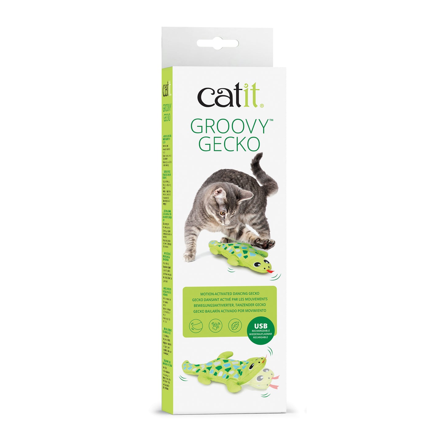 Groovy Gecko Toy for Cats (Green) 1 Unit