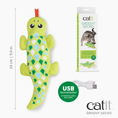 Groovy Gecko Toy for Cats (Green) 1 Unit - additional product view 2