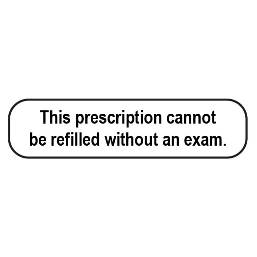 English Labels 2 X Pack of 500, This Prescription Cannot Be Refilled Without An Exam, Pack of 2 Rolls