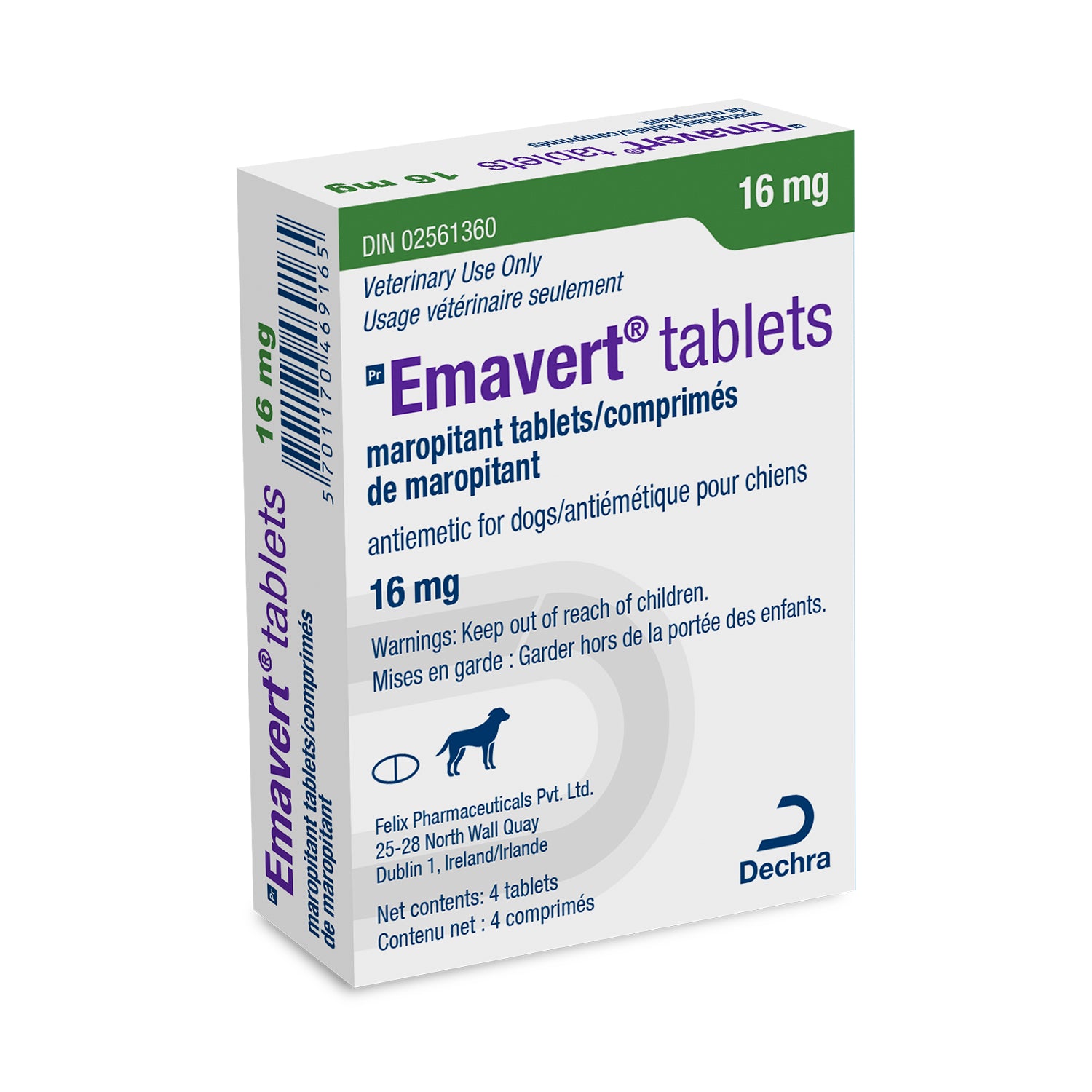 Emavert Tablets for Dogs, 16 mg, 4 Tablets - product image 2
