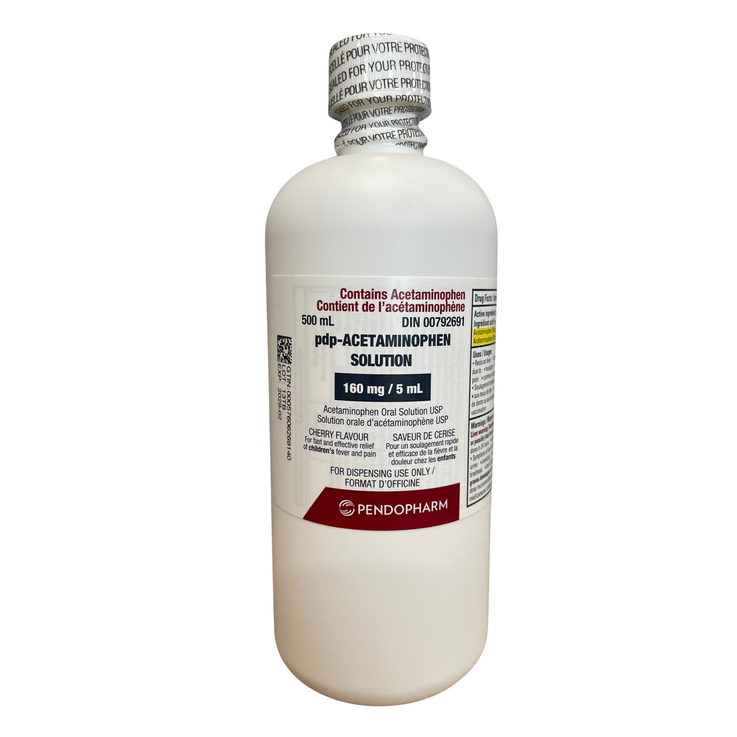 Pdp - Acetaminophen Solution 500 mL Bottle 32 mg / mL