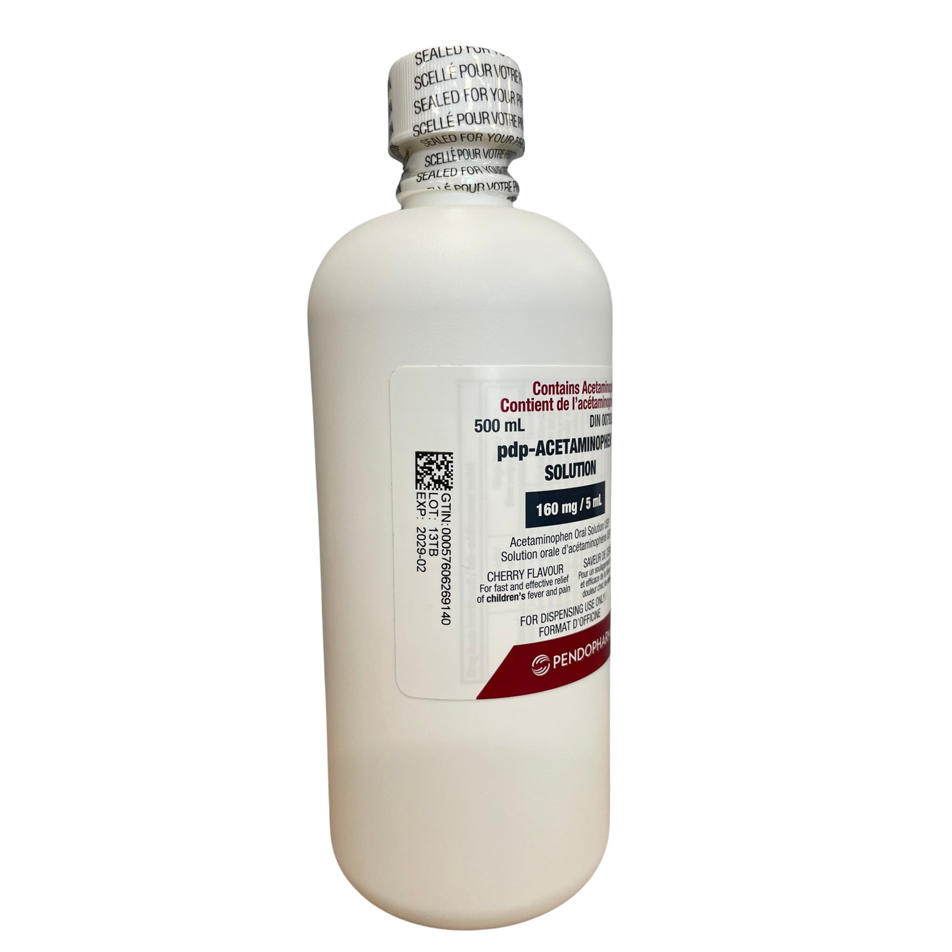 Pdp - Acetaminophen Solution 500 mL Bottle 32 mg / mL - additional product view 2