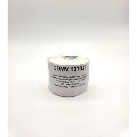 Thermal Label Blank 70 x 54 Mm for Dymo Printer Pack of 500