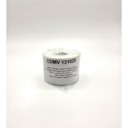 Thermal Label Blank 70 x 44 Mm for Dymo Printer Pack of 500