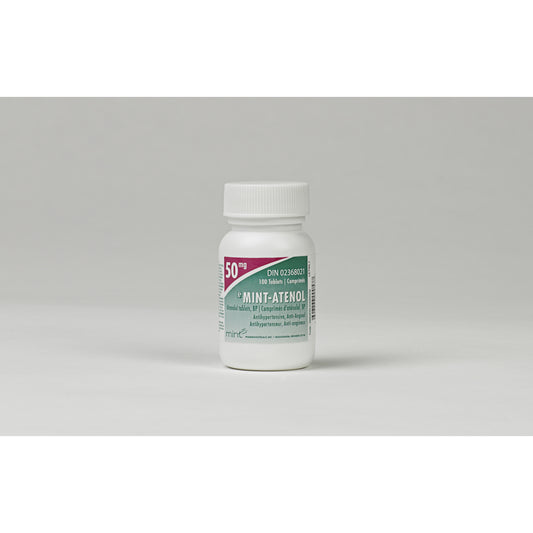 Mint - Atenol Tablet Bottle of 100 Tablets