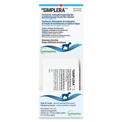 Simplera Otic Solution for Dogs 1 X 10 - Tube Pack