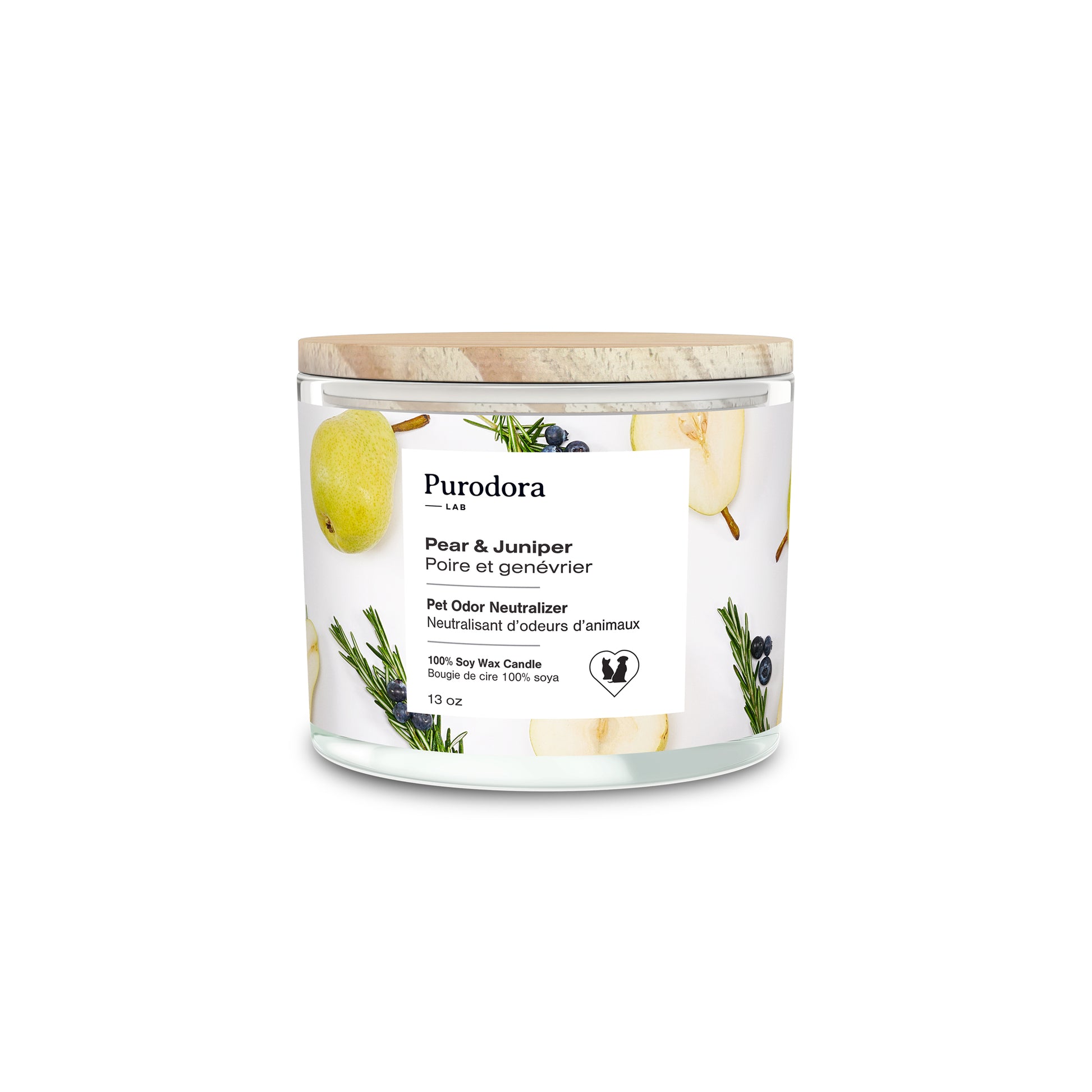 Candle Purodora with Odour Eliminator - Pear & Juniper 368 g 1 Candle