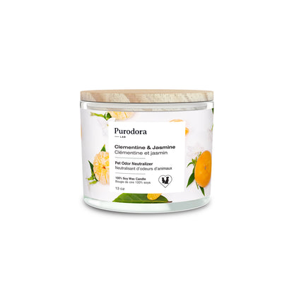 Candle Purodora with Odour Eliminator - Clementine & Jasmine 368 g 1 Candle - additional product view 2
