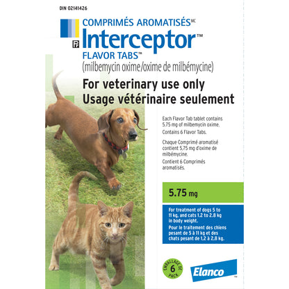 Interceptor Flavor Tabs for Cats and Dogs, Green / Vert, 6 Chews - product image 3