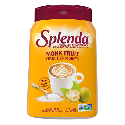 Splenda Monk Fruit Zero Calorie Sweetener Jar - 540g front package