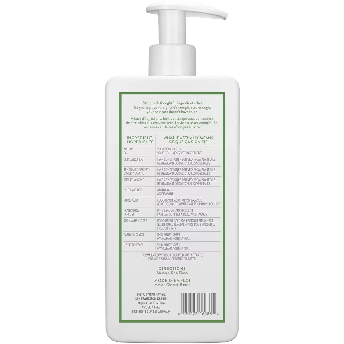 Native Hair Pine & Mountain Air Moisturizing Conditioner product detail