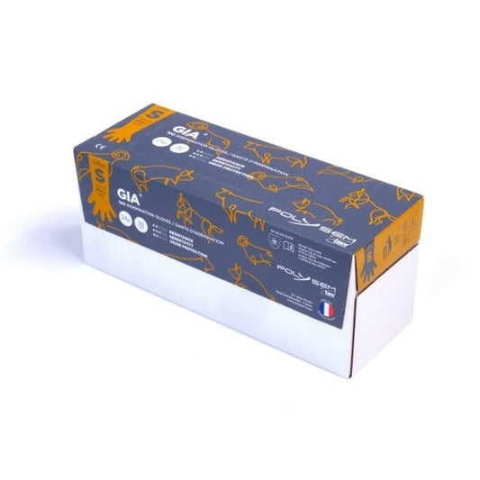 Insemination Gloves GIA (Orange) Box of 100 Gloves