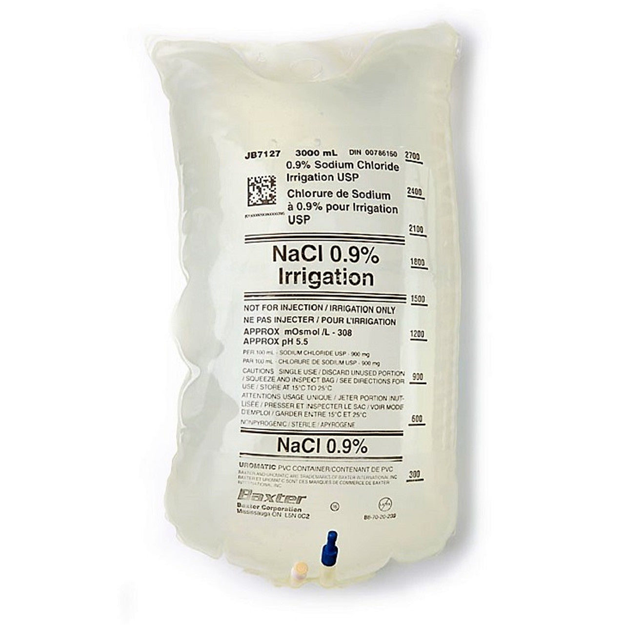 Sodium Chloride Irrigation Solution 3000 mL Bag 9 mg / mL