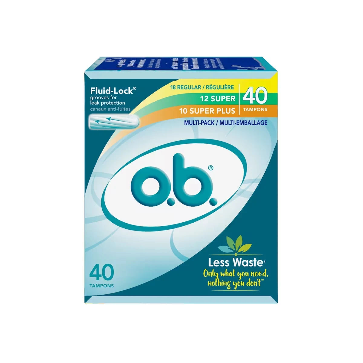 O.B Original Non-Applicator Tampons Multipack Regular Super & Super Plus product detail