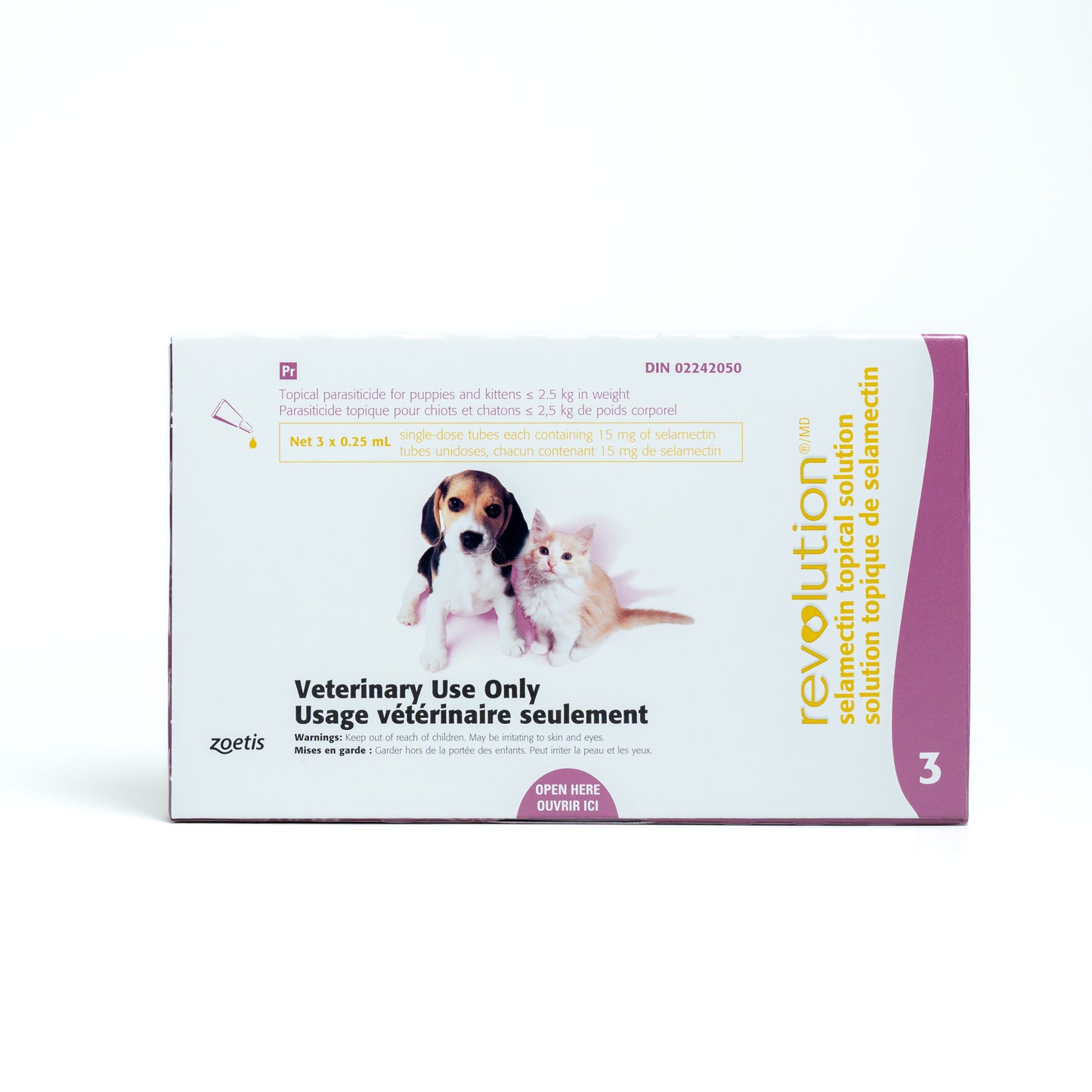 Revolution for Puppies and Kittens Solution 1 Box of 3 Applicators
