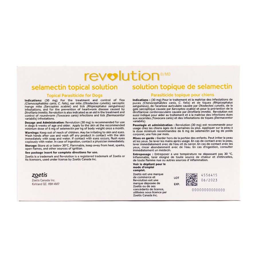 Revolution for Dog Solution 1 Box of 6 Applicators