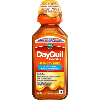 Vicks DayQuil Complete Honey Cold & Flu front package