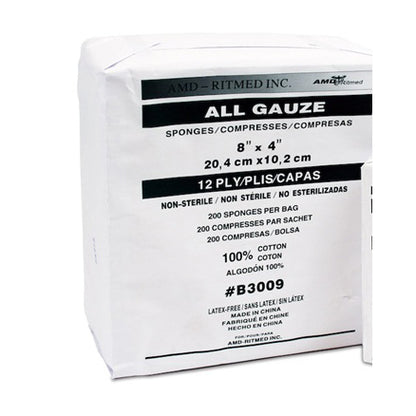Gauze Sponge Woven Non Sterile 12 Ply - 8 in x 4 in - product image 1
