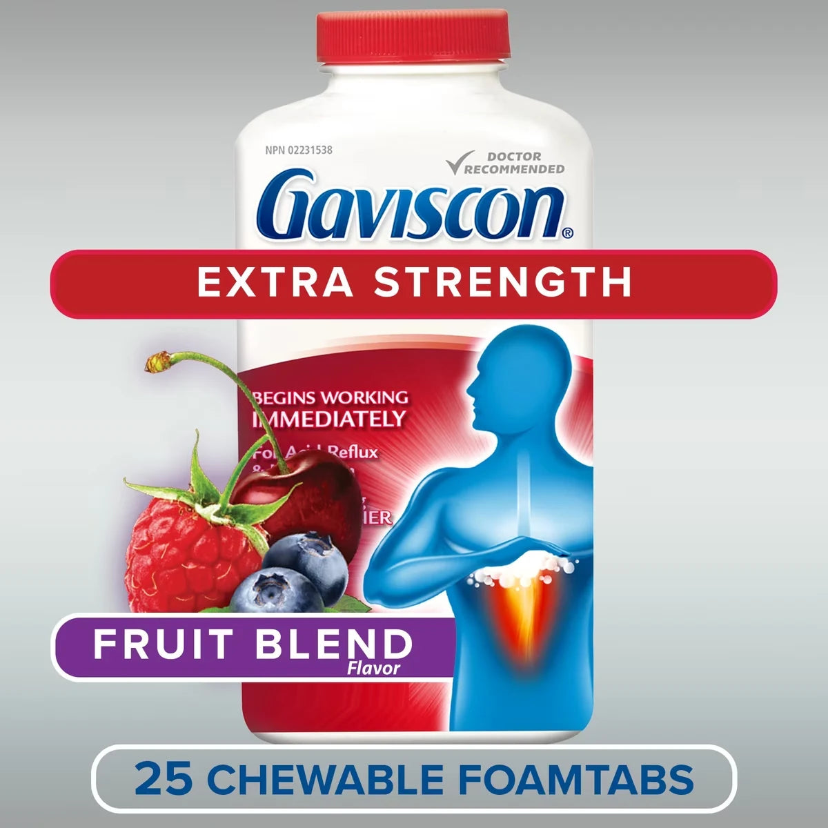 Gaviscon Extra Strength Chewable Foamtabs Fruit Blend product detail