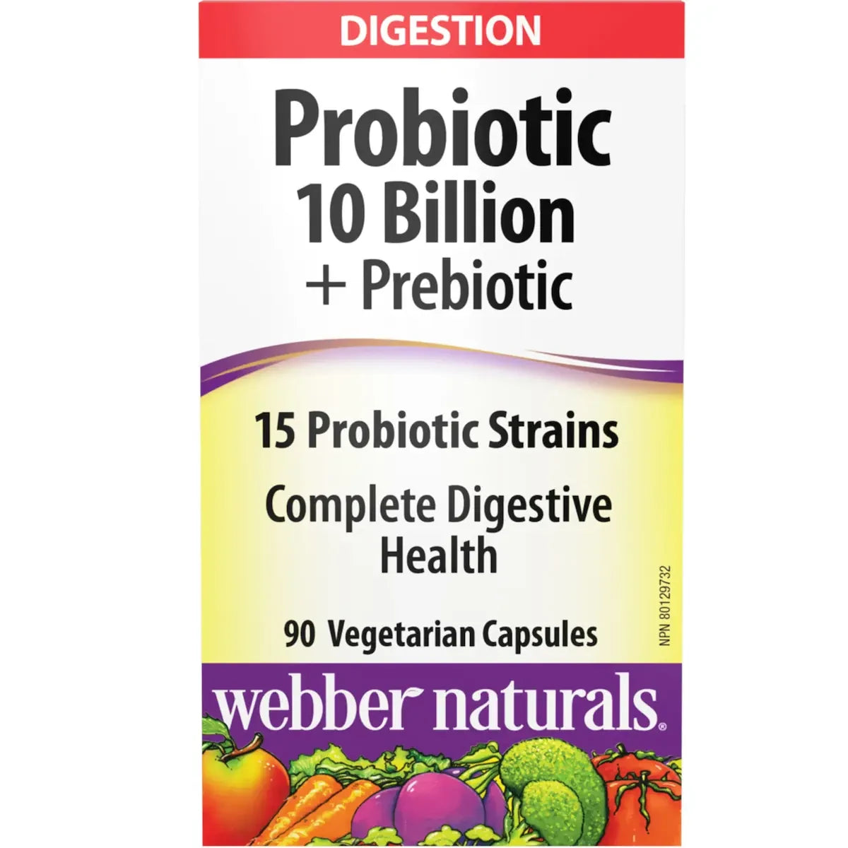 Webber Probiotic 10 Billion + Prebiotic front package