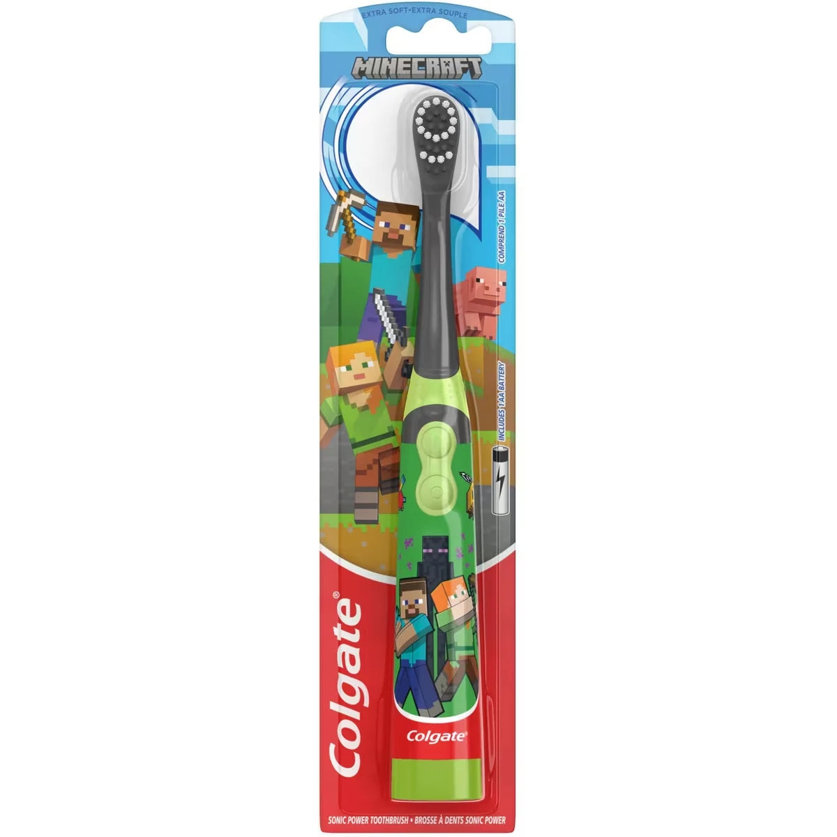 Colgate Kids Battery Powered Minecraft Toothbrush, 1 Ct 1 count front package