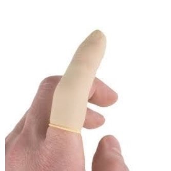 Finger Cot Latex Non Sterile Powder Free Box of 144 Units, Natural, Large