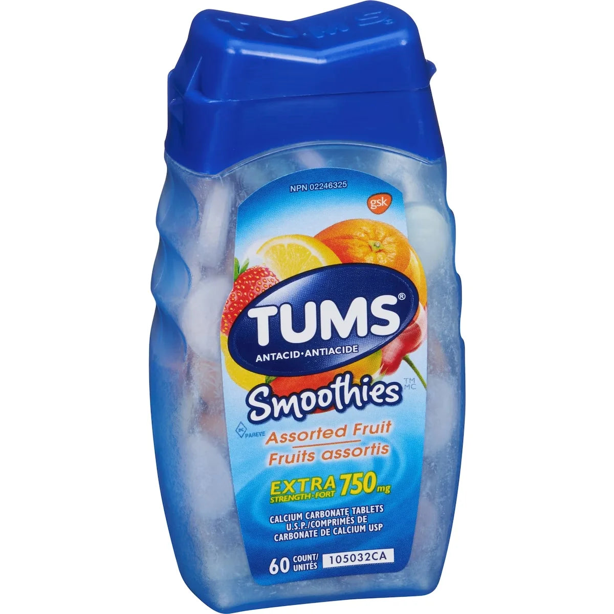 Tums Extra Strength Smoothie Assorted Fruit 60 count product detail