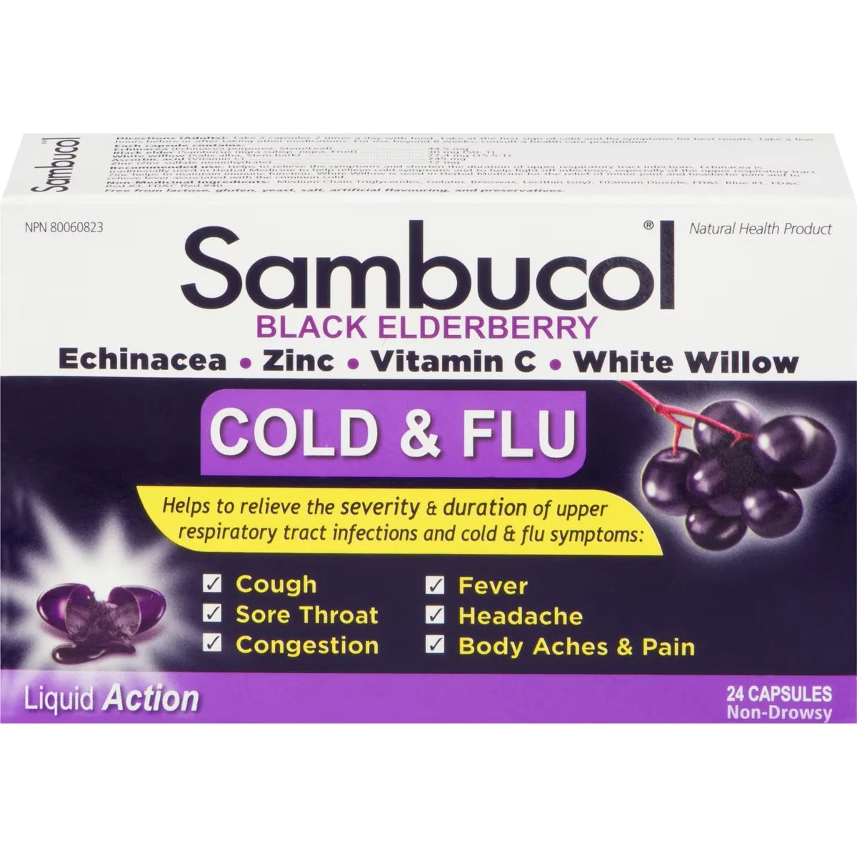 Sambucol Cold And Flu front package