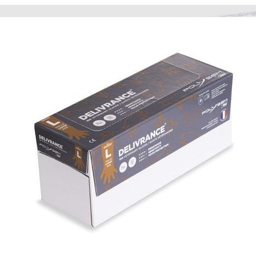 Veterinary Gloves Deliverance (Brown) Box of 100 Gloves