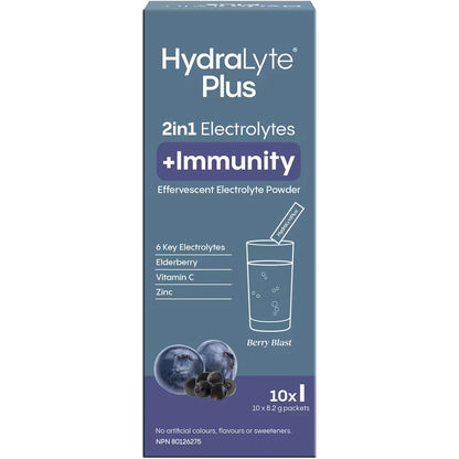 Hydralyte 2 in 1 Electrolytes Plus Immunity product detail