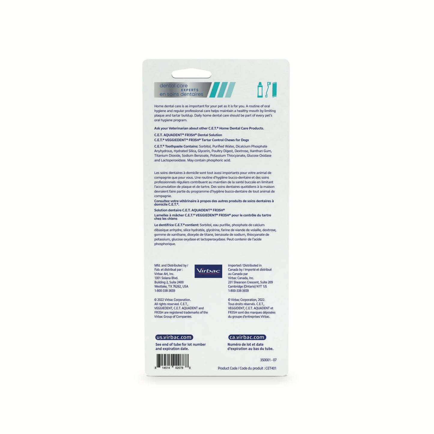 C.E.T.. Oral Hygiene Kit for Cats and Dogs (Chicken) 1 Kit - additional product view 2