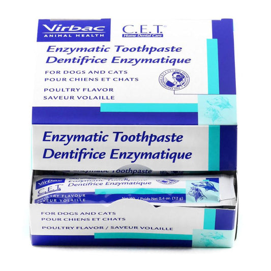 C.E.T.. Enzymatic Toothpaste Dor Cats and Dogs (Chicken) Pack of 25, 12 g