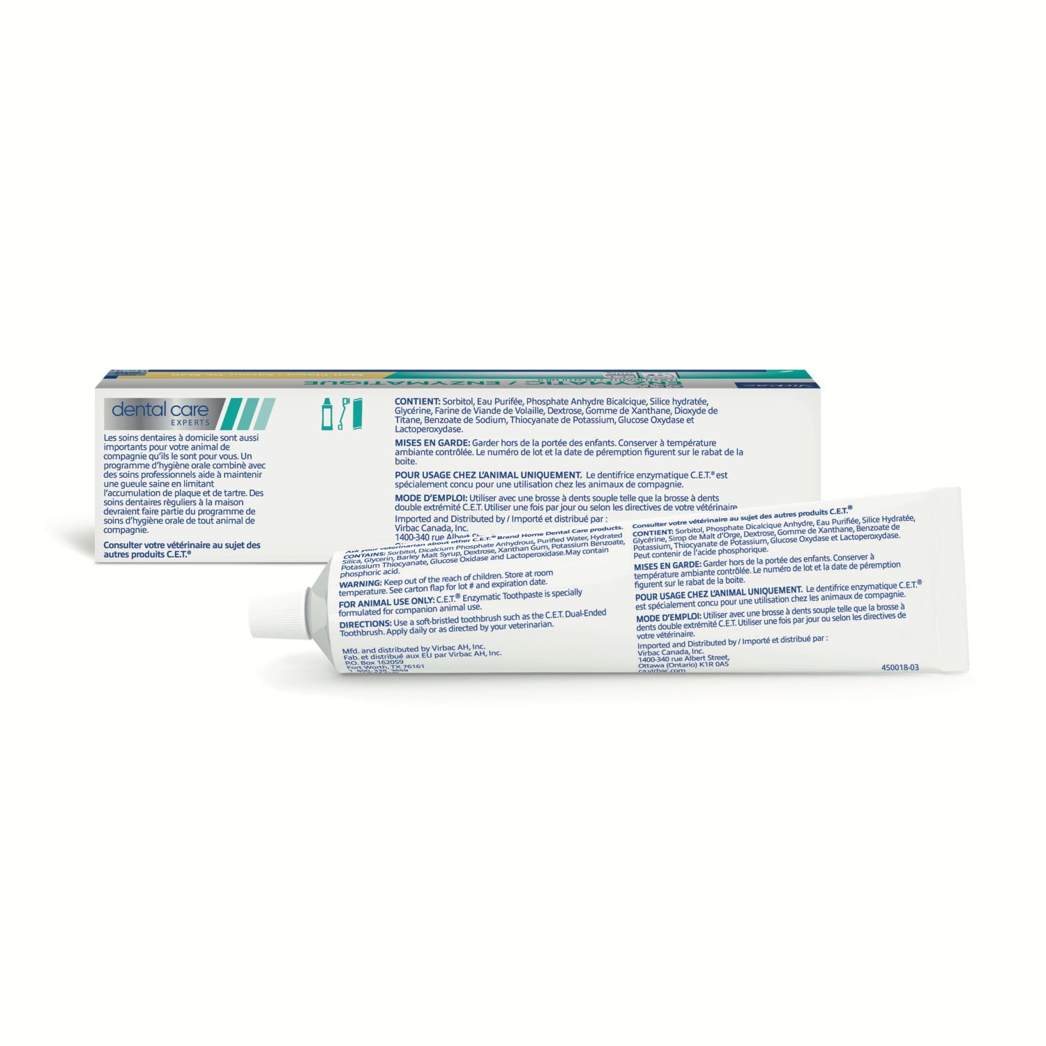 C.E.T.. Enzymatic Toothpaste Dor Cats and Dogs (Malt) 70 g Tube - additional product view 2