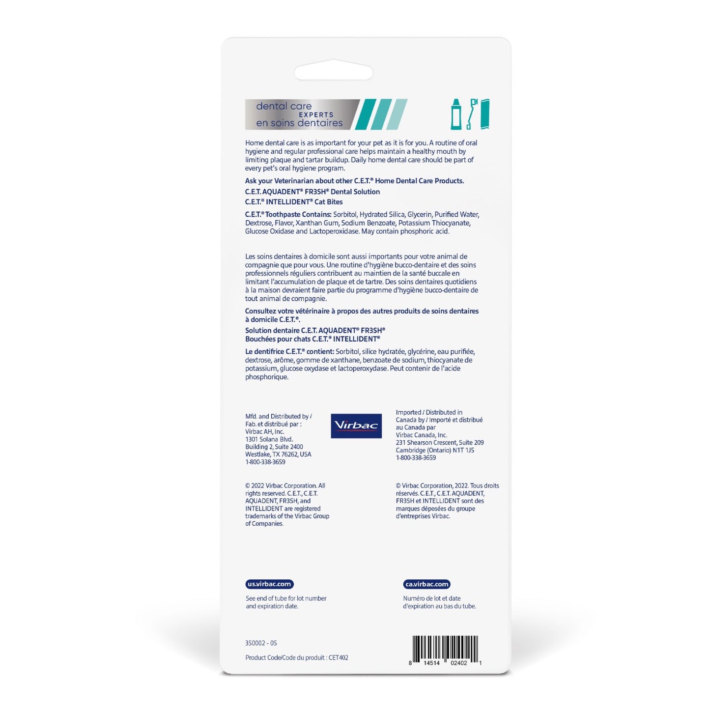 C.E.T.. Oral Hygiene Kit for Cats (Seafood) 1 Kit - additional product view 2