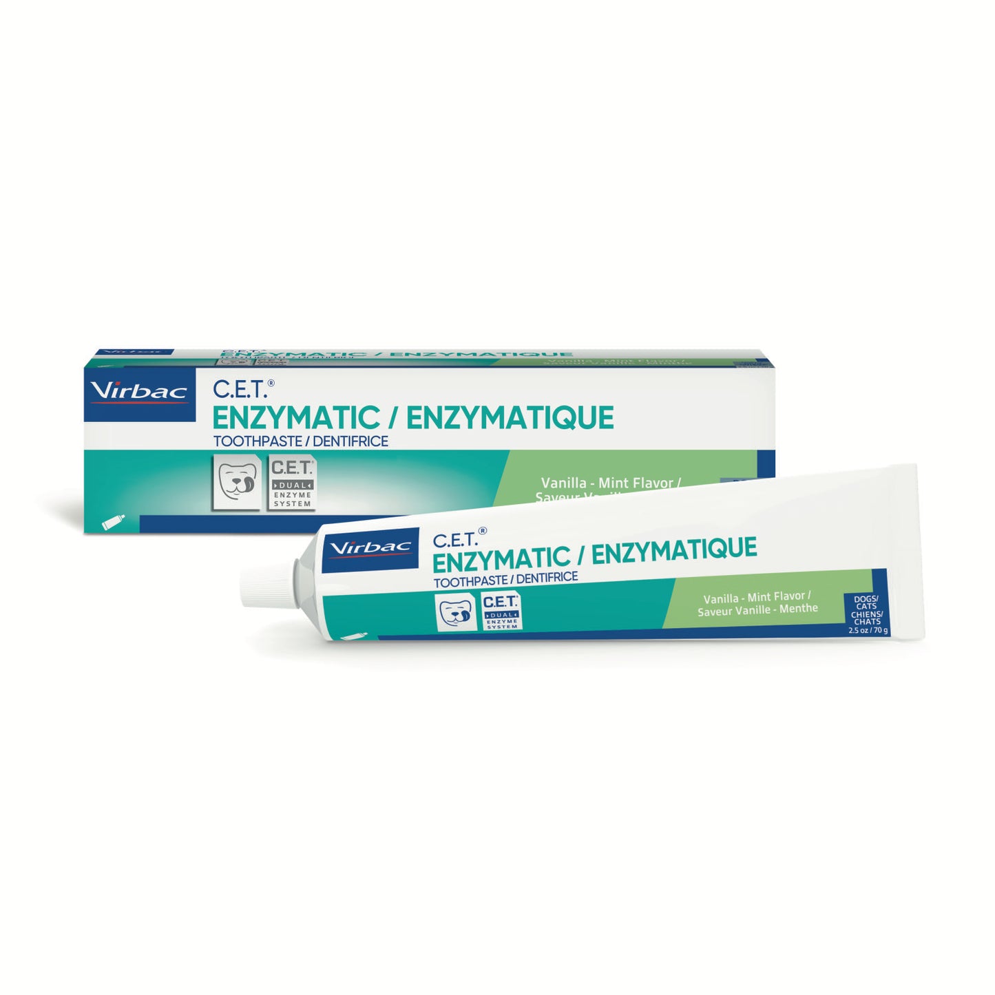 C.E.T.. Enzymatic Toothpaste Dor Cats and Dogs (Vanilla Mint) 70 g Tube