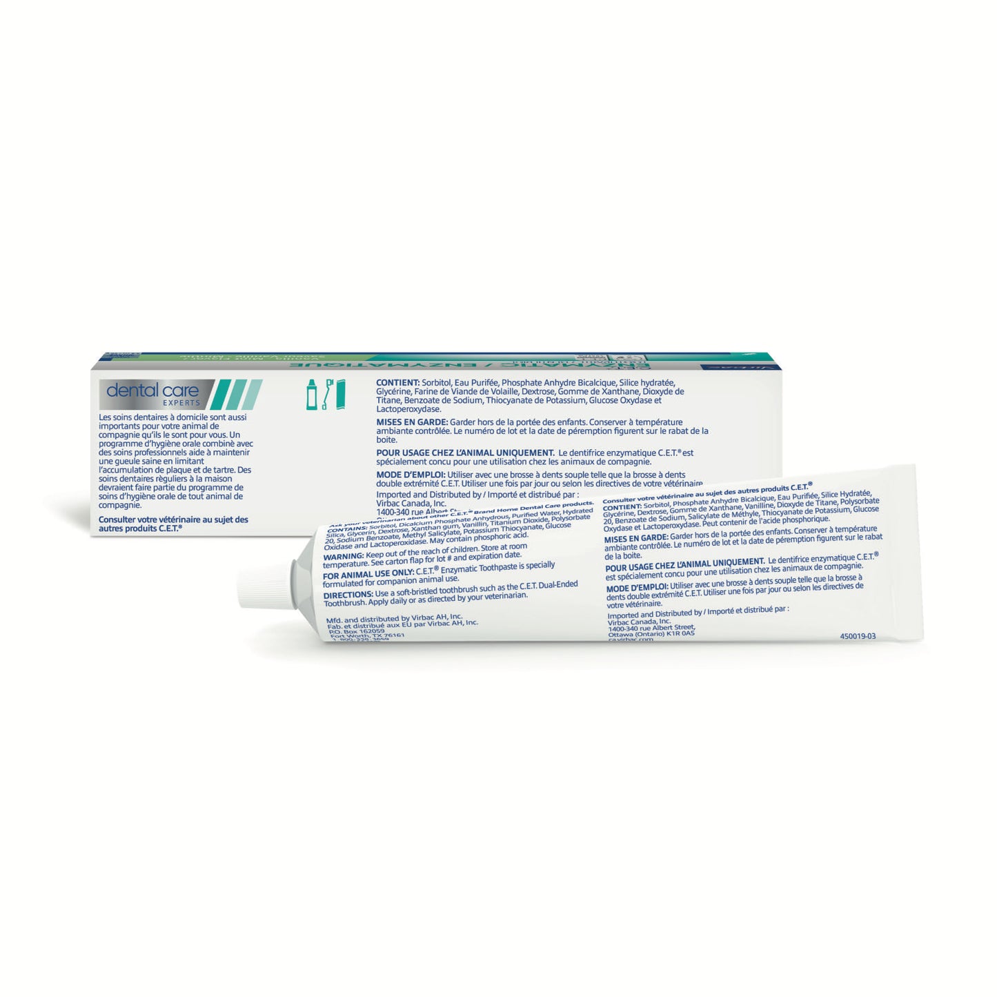 C.E.T.. Enzymatic Toothpaste Dor Cats and Dogs (Vanilla Mint) 70 g Tube - additional product view 2