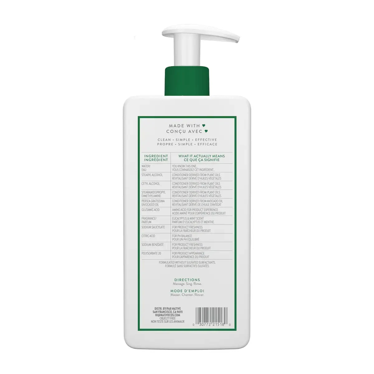 Native Eucalyptus & Mint Scalp Detox Conditioner product detail