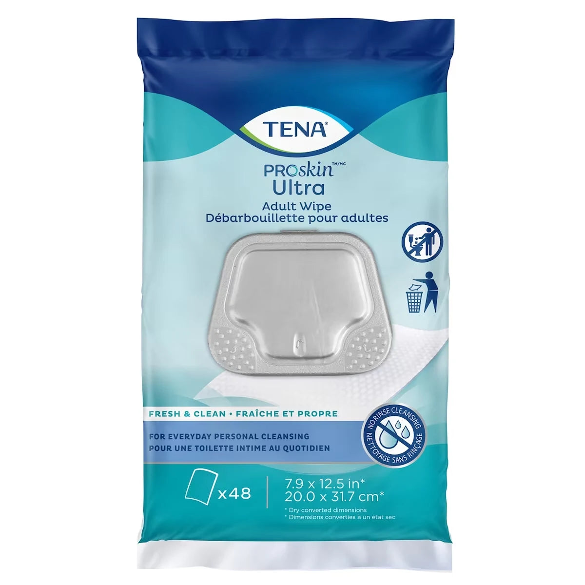Tena Skincare Incontinence Adult Wipe Pre-Moistened Adult Washcloth front package